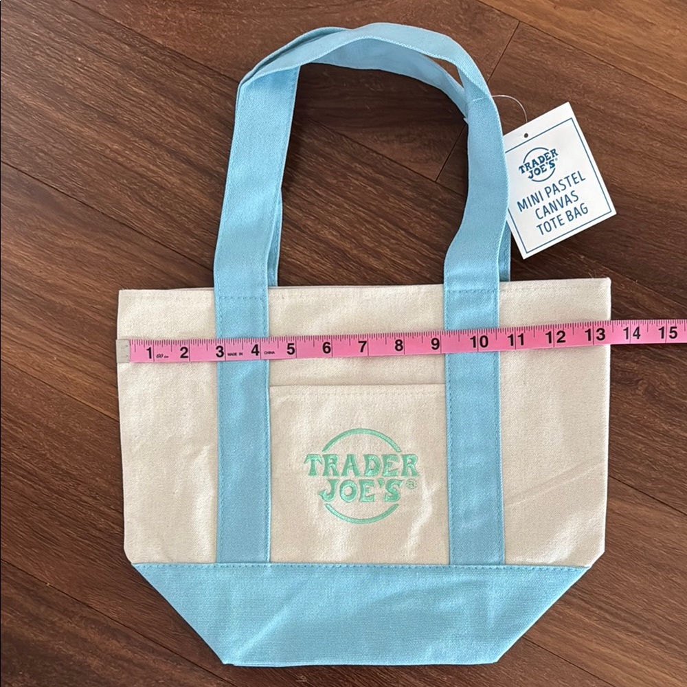 Trader Joe’s mini tote
Pastel blue